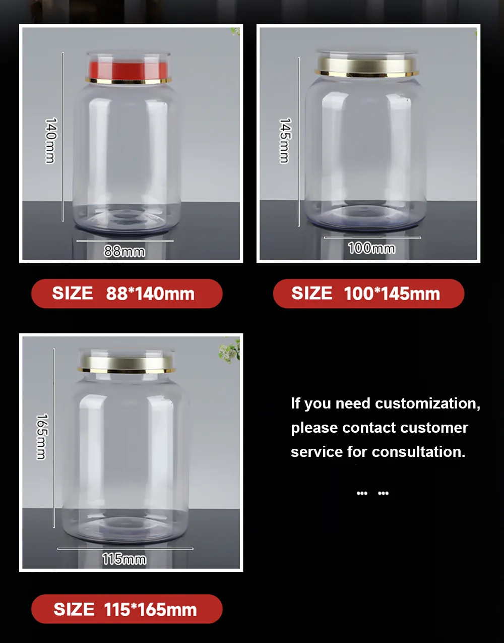 PET Health Supplement Bottles For Pills